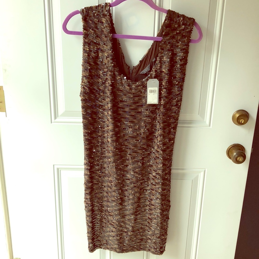 Guess Black & Brown sequin dress